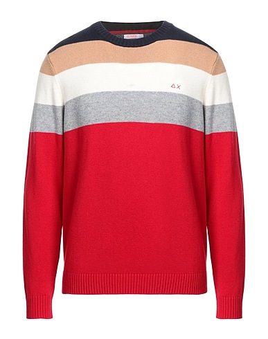 SUN 68 Sweater Red 47% Merino Wool, 38% Viscose, 10% Polyamide, 5% Cashmere