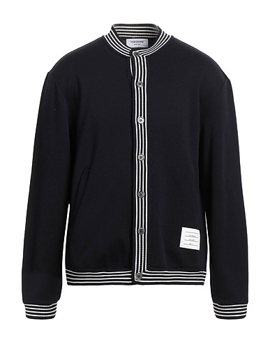 THOM BROWNE Cardigan Midnight blue 100% Virgin Wool