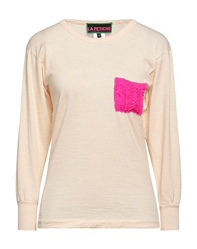 LA FETICHE T-shirt Beige 100% Cotton, Wool