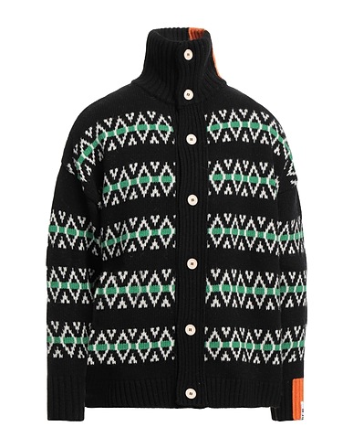 RIGHT FOR Cardigan Nero 70% Lana, 25% Poliammide, 5% Altre Fibre