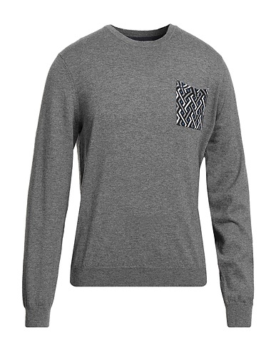 SUN 68 Jumper Grey 50% Merino Wool, 50% Cotton