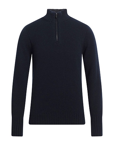 DRUMOHR Jumper with zip Midnight blue 100% Lambswool
