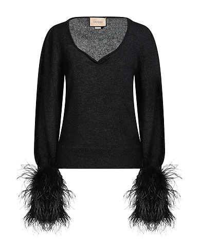 GUCCI Jumper Black 68% Mohair wool, 28% Silk, 4% Wool