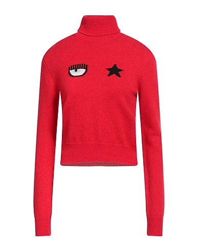 CHIARA FERRAGNI Turtleneck Red 40% Wool, 30% Viscose, 20% Polyamide, 10% Cashmere