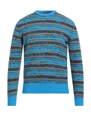 DRUMOHR Pullover Azurblau 100% Lammwolle