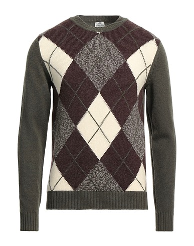 LUIGI BORRELLI NAPOLI Pullover Verde militare 90% Super 120s Lana, 10% Cachemire