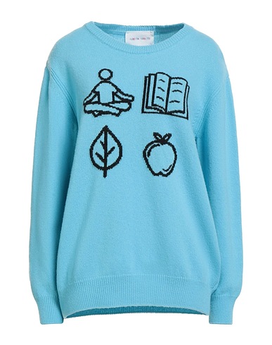 ALBERTA FERRETTI Pullover Celeste 70% Lana, 30% Cachemire