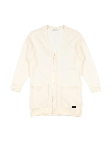 PAOLO PECORA Cardigan Cream 33% Viscose, 23% Polyamide, 20% Wool, 20% Cotton, 4% Cashmere