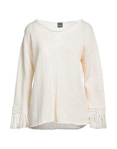 LORENA ANTONIAZZI Jumper Beige 87% Cotton, 13% Polyester