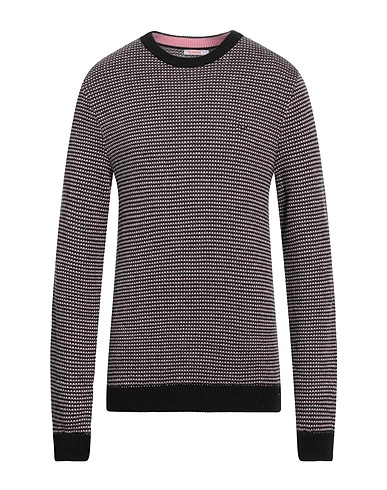 SUN 68 Jumper Black 50% Merino Wool, 50% Cotton