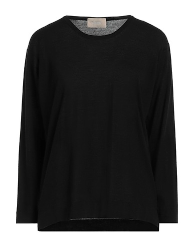DRUMOHR Pullover Schwarz 100% Super 140s Wolle