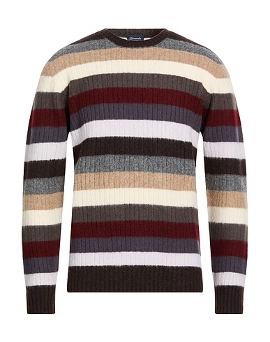 DRUMOHR Sweater Dark brown 100% Lambswool