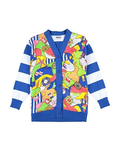 MOSCHINO TEEN Cardigan Azure 100% Cotton, Viscose