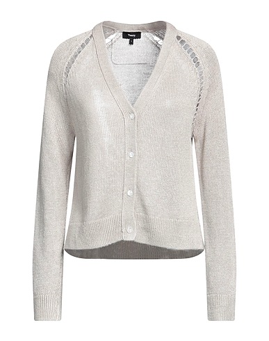 THEORY Cardigan Beige 74% Linen, 25% Viscose, 1% Other Fibres