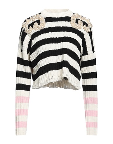 BALMAIN Sweater Off white 75% Virgin Wool, 23% Polyamide, 2% Cashmere