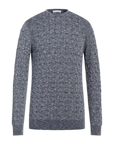 UMBERTO VALLATI Jumper Navy blue 100% Cotton