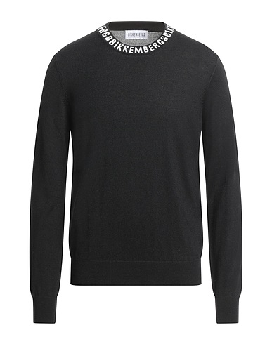 BIKKEMBERGS Pullover Schwarz 50% Wolle, 50% Acryl