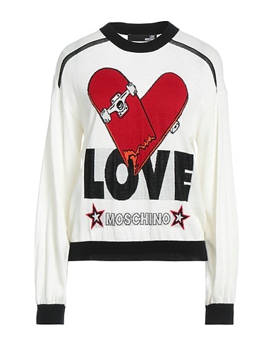 LOVE MOSCHINO Jumper Ivory 50% Acrylic, 50% Wool