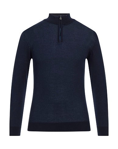 ROSSOPURO Jumper with zip Midnight blue 100% Cotton