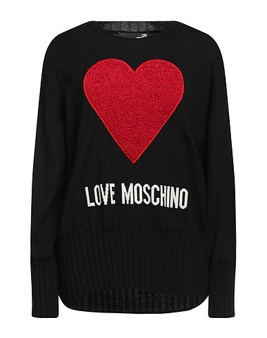 LOVE MOSCHINO Sweater Black 50% Acrylic, 50% Wool, Polyamide, Alpaca wool, Elastane