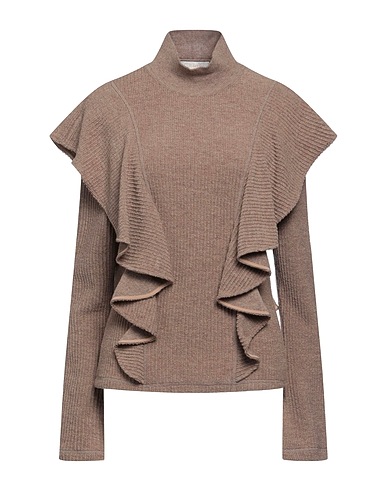CHLOÉ Polo neck Brown 100% Virgin Wool