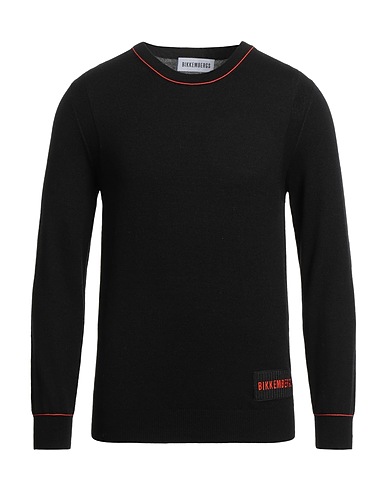 BIKKEMBERGS Jumper Black 50% Acrylic, 50% Wool
