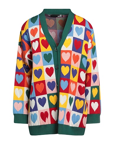 LOVE MOSCHINO Cardigan Green 50% Acrylic, 50% Wool