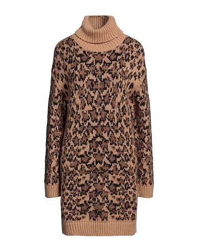 REDValentino Short dress Camel 33% Polyamide, 33% Mohair wool, 26% Acrylic, 6% Polyester, 2% Wool