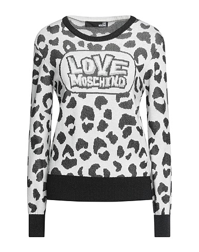LOVE MOSCHINO Jumper White 60% Viscose, 18% Synthetic fibers, 10% Cotton, 10% Wool, 2% Cashmere