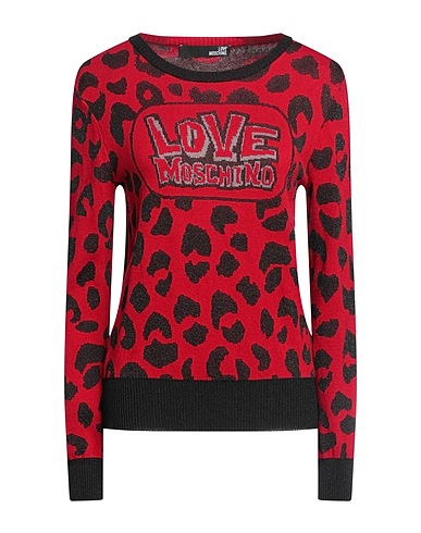 LOVE MOSCHINO Jumper Red 60% Viscose, 18% Synthetic fibers, 10% Cotton, 10% Wool, 2% Cashmere