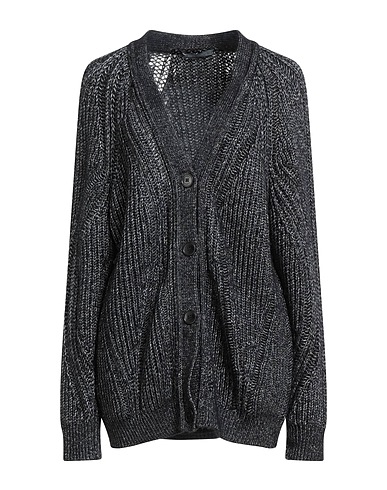 ALBERTA FERRETTI Cardigan Black 47% Viscose, 35% Wool, 18% Polyester, Polyamide, Elastane