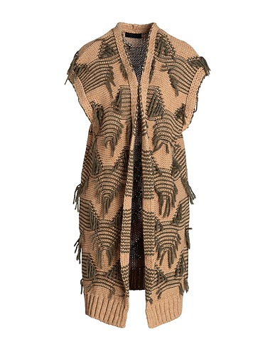 ANGELA MELE MILANO Cardigan Sand 75% Acrylic, 10% Viscose, 10% Wool, 5% Alpaca wool