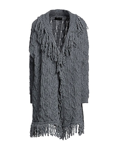 ANGELA MELE MILANO Cardigan Piombo 75% Acrilico, 10% Viscosa, 10% Lana, 5% Lana di alpaca