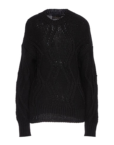 ANGELA MELE MILANO Pullover NERO 75% Acrilico, 10% Viscosa, 10% Lana, 5% Lana di alpaca