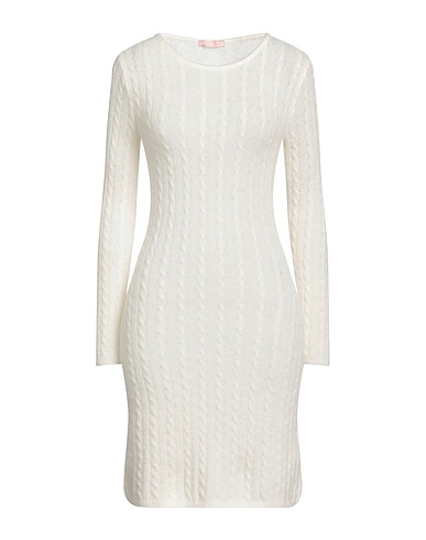 KRISTINA TI Short dress White 35% Acrylic, 31% Alpaca wool, 22% Polyamide, 11% Wool, 1% Elastane