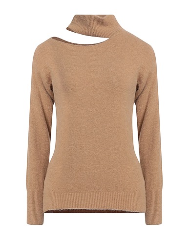 ANGELA MELE MILANO Polo neck Camel 47% Polyamide, 40% Acrylic, 10% Wool, 3% Elastane