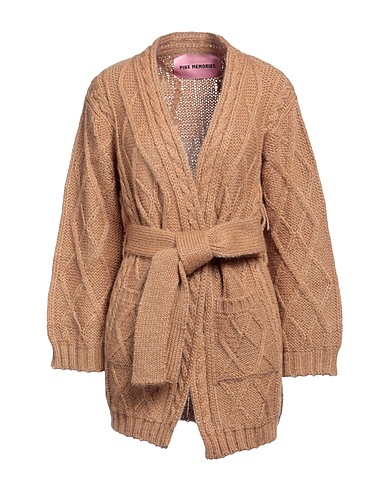 PINK MEMORIES Cardigan Camel 36% Acrylic, 30% Mohair wool, 30% Polyamide, 4% Wool