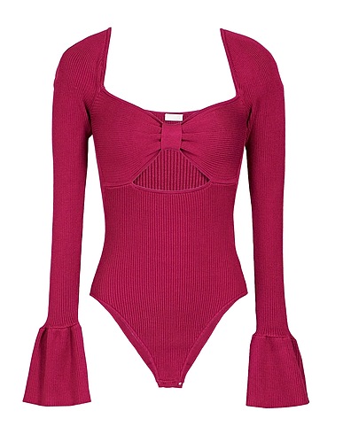 8 by YOOX TOPWEAR RIBBED-KNIT LONG-SLEEVE BODYSUIT

 Garnet 73% Viscose, 27% Recycled polyamide