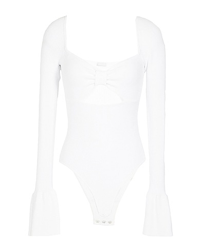 8 by YOOX TOPWEAR RIBBED-KNIT LONG-SLEEVE BODYSUIT

 Bianco 73% Viscosa, 27% Poliammide riciclato