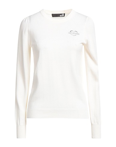 LOVE MOSCHINO Pullover Elfenbein 50% Acryl, 50% Wolle