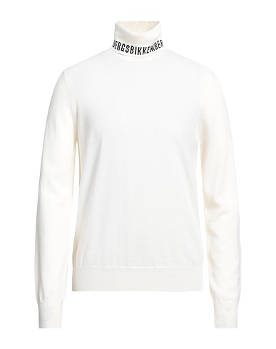 BIKKEMBERGS Turtleneck Ivory 50% Acrylic, 50% Wool