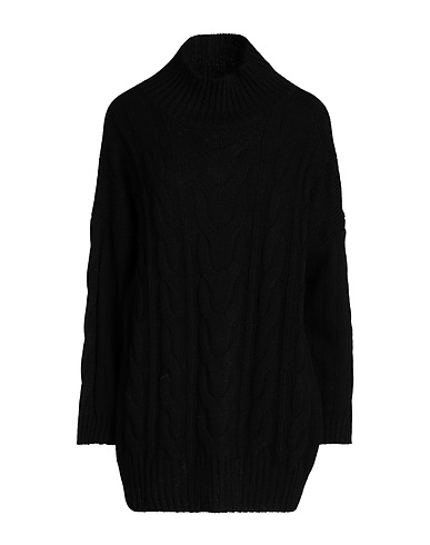 ANGELA MELE MILANO Turtleneck Black 75% Acrylic, 10% Viscose, 10% Wool, 5% Alpaca wool