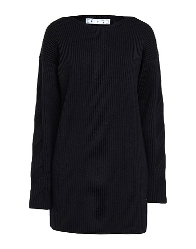 OFF-WHITE™ Pullover Nero 100% Lana Vergine