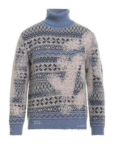 BARENA Col roulé Bleu-gris 100% Laine vierge