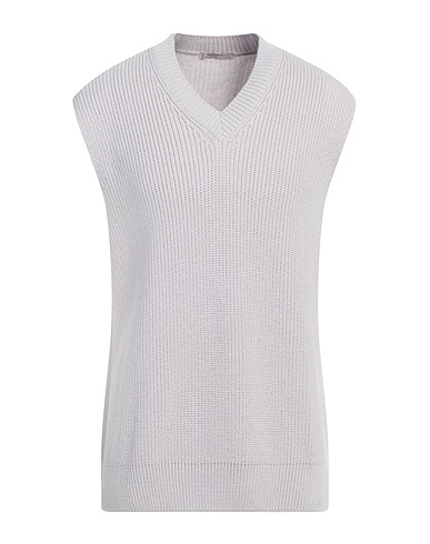 HINNOMINATE Sleeveless sweater Light grey 50% Wool, 50% Acrylic