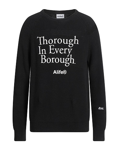 ALIFE Pullover Nero 100% Cotone