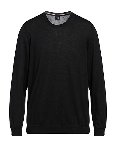 BOSS Pullover Nero 100% Lana Vergine