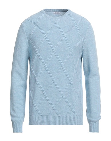 MALO Pullover Himmelblau 70% Wolle, 30% Kaschmir