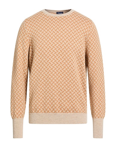 DRUMOHR Cashmere jumper CUOIO 100% Cashmere