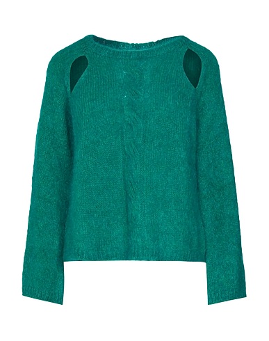 VICOLO Jumper Green 53% Mohair wool, 45% Polyamide, 2% Elastane